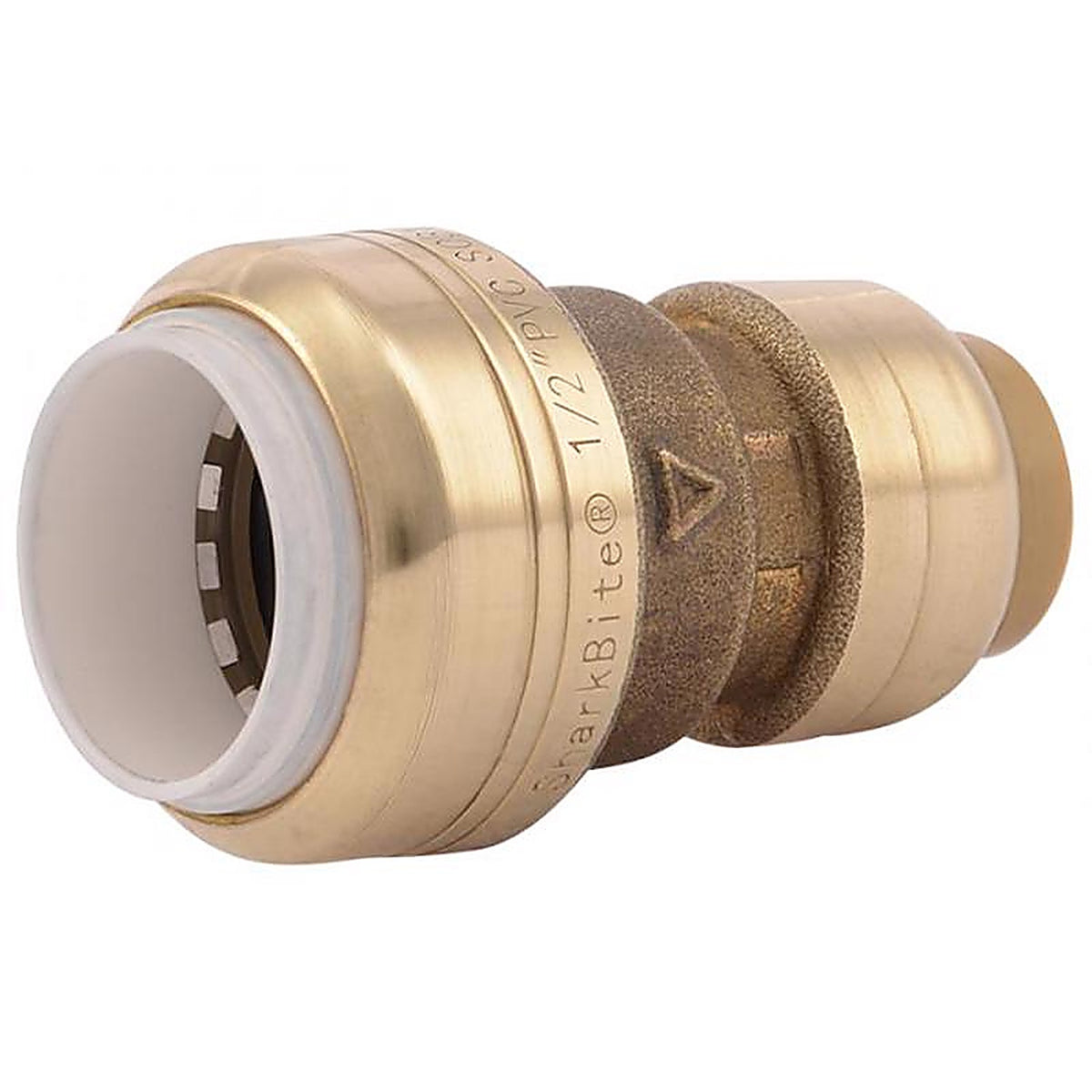 Sharkbite UIP4008A Push to Connect 1/2 in. IPS x 1/2 in. Dia. CTS Brass Coupling