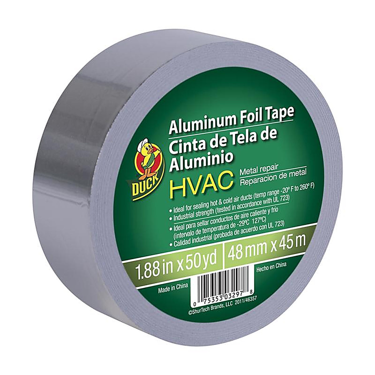 Duck 240225 1.88 in. W x 50 yd. L Chrome Metal Repair Tape