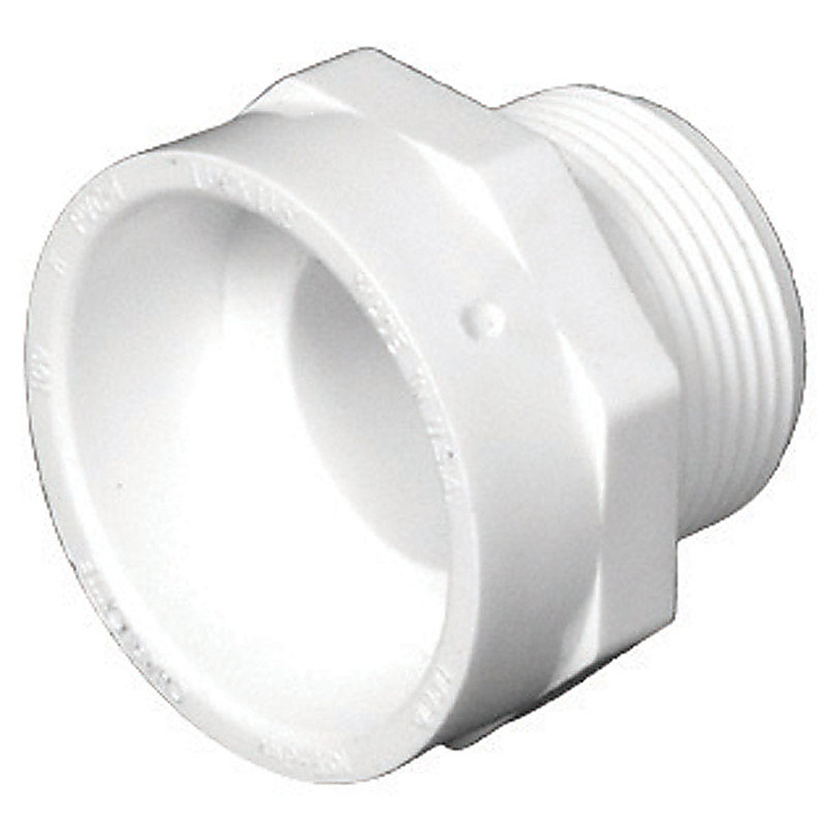 Charlotte Pipe PVC001091600 4 in. Hub x 4 in. Dia. MPT PVC Adapter