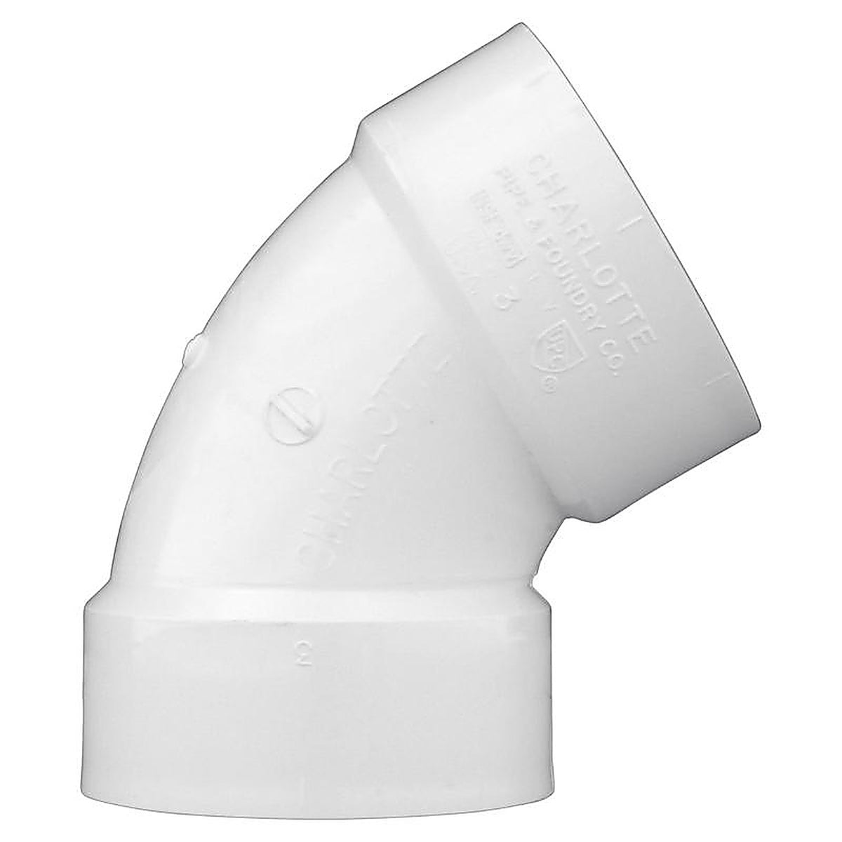 Charlotte Pipe PVC003191200 Schedule 40 4 in. Hub x 4 in. Dia. Hub PVC Elbow