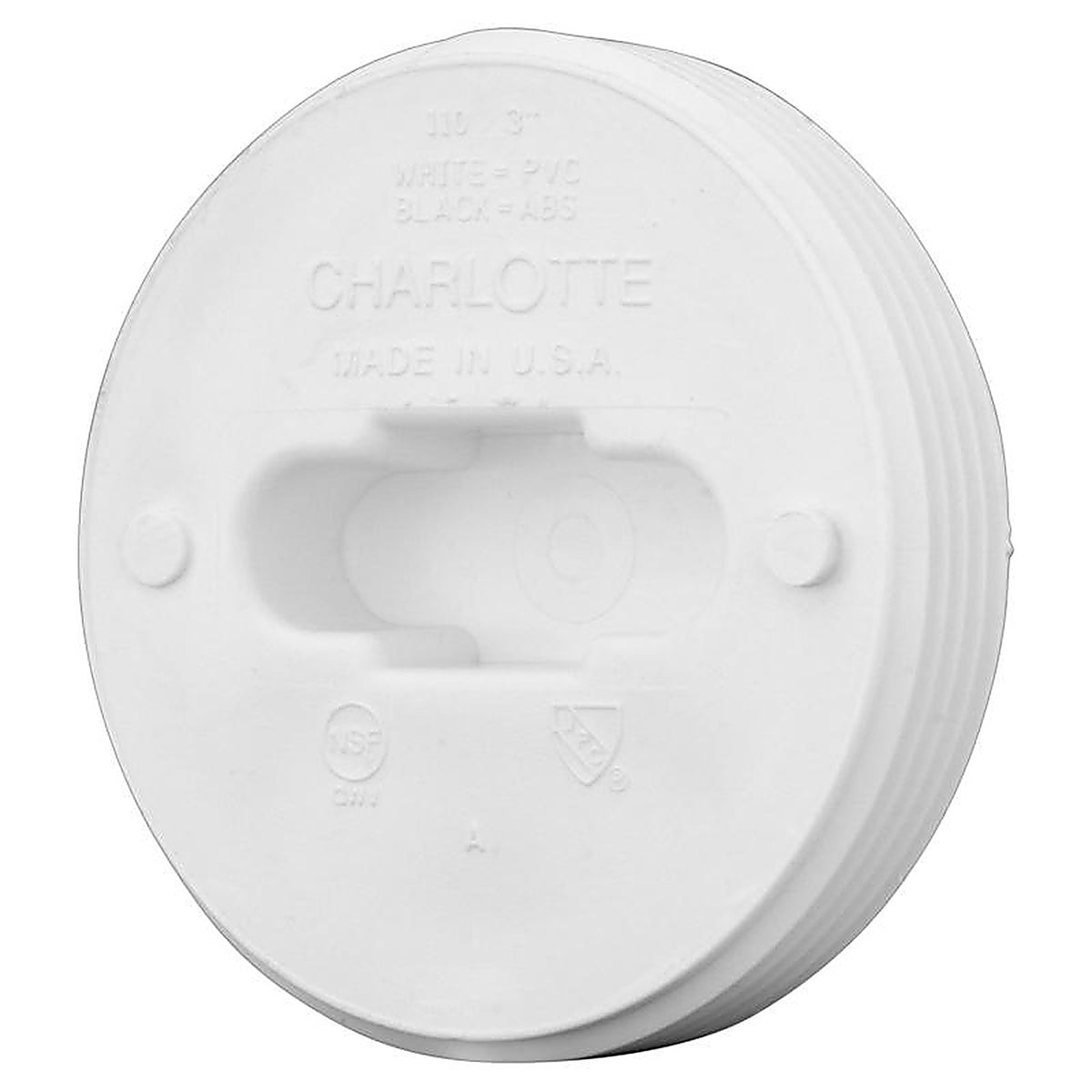Charlotte Pipe PVC 00110 0600 Schedule 40 2 in. MPT x 2 in. Dia. Hub PVC Clean-Out Plug