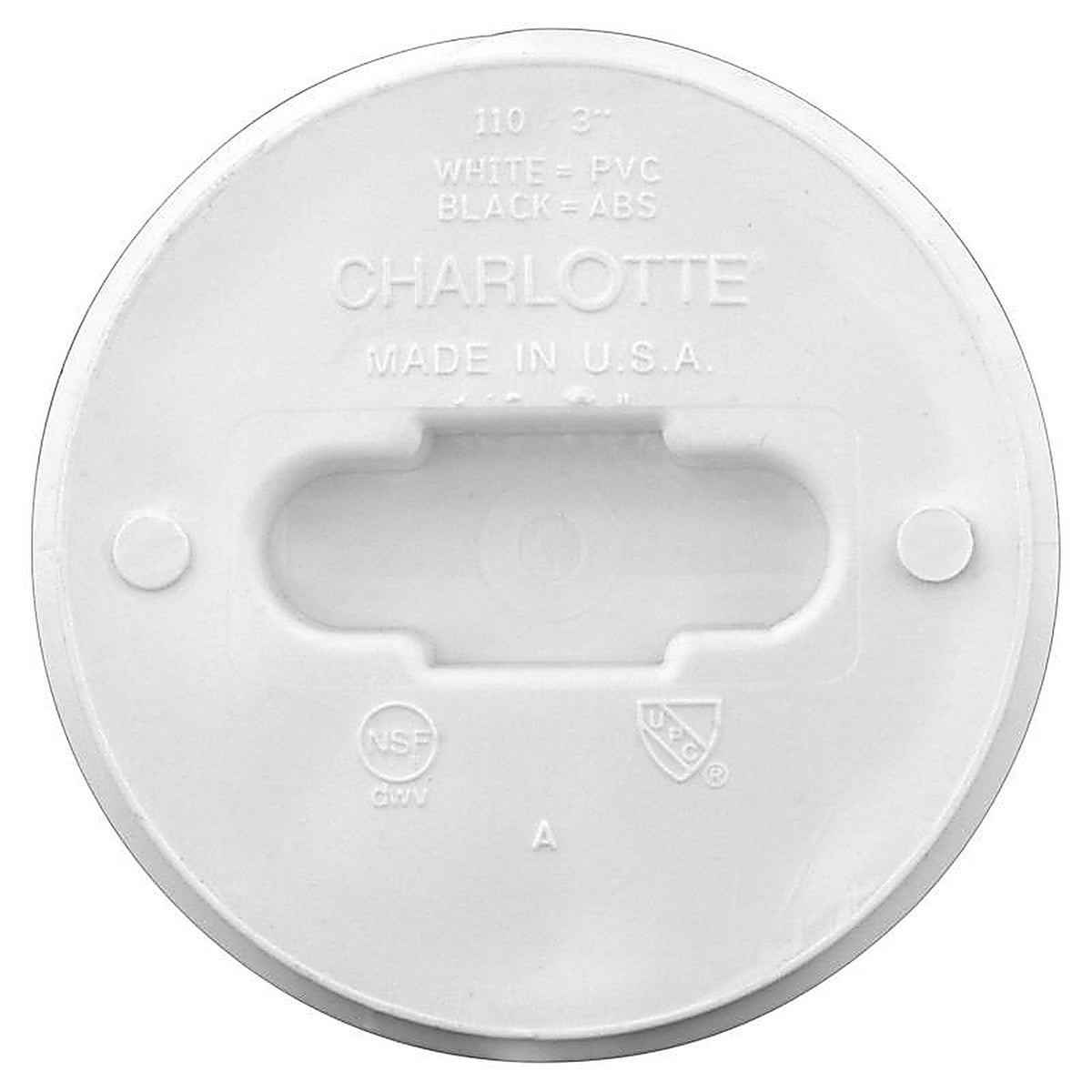 Charlotte Pipe PVC 00110 0600 Schedule 40 2 in. MPT x 2 in. Dia. Hub PVC Clean-Out Plug