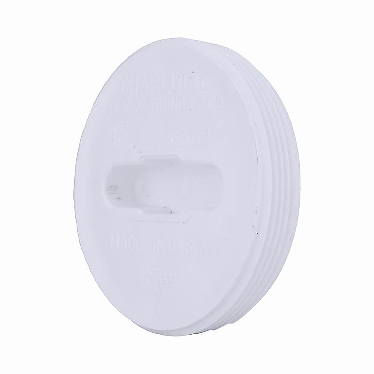 Charlotte Pipe PVC 00110 1000 Schedule 40 4 in. MPT x 4 in. Dia. Hub PVC 4-1/2 in. Clean-Out Plug