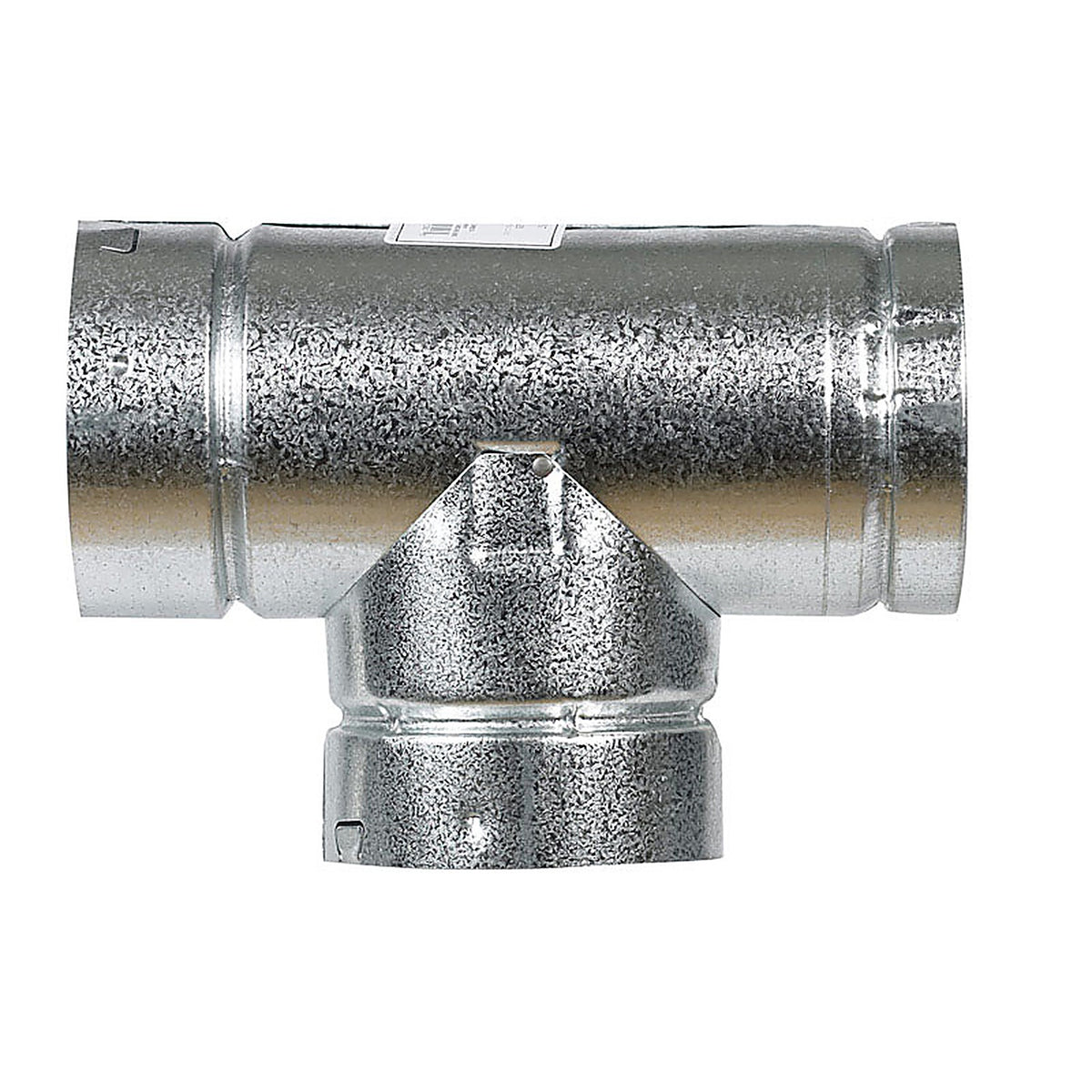 Selkirk 184100 4 in. x 4 in. x 4 in. Aluminum/Galvanized Steel Stove Pipe TeeTee CapFlow