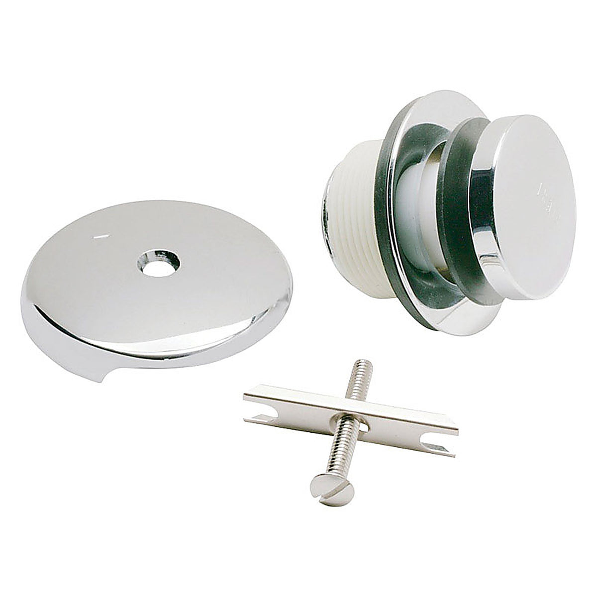 Plumb Pak PP826-66PC Foot Lok Stop 1-Handle Polished Chrome Lift N Turn Bath Drain Trim Kit