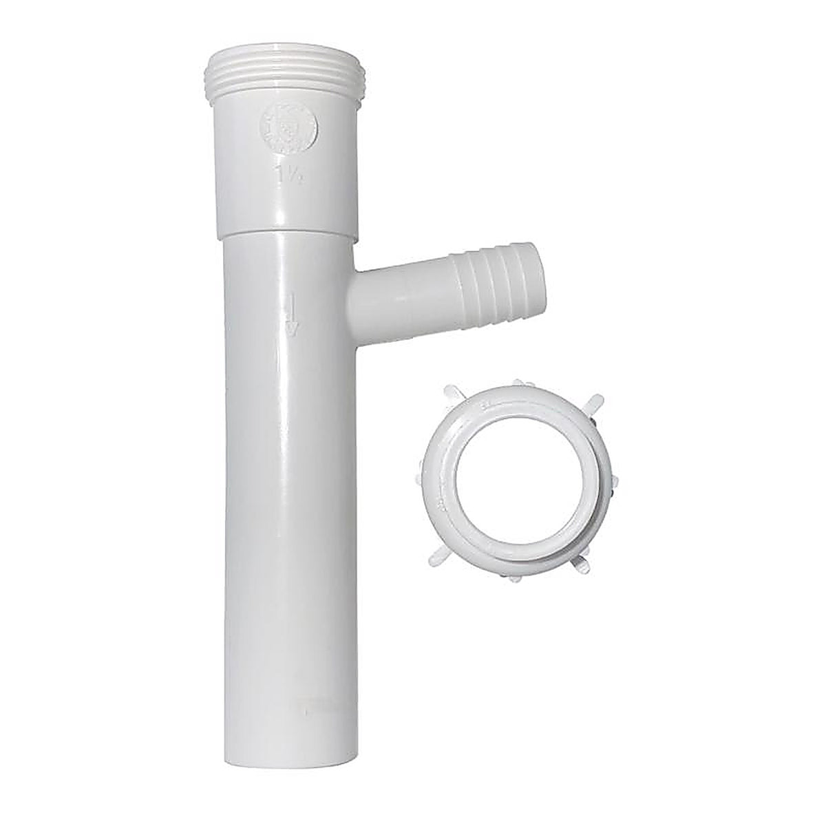 Plumb Pak PP66-4W 1-1/2 in. Dia. x 8 in. L Plastic Branch Tailpiece