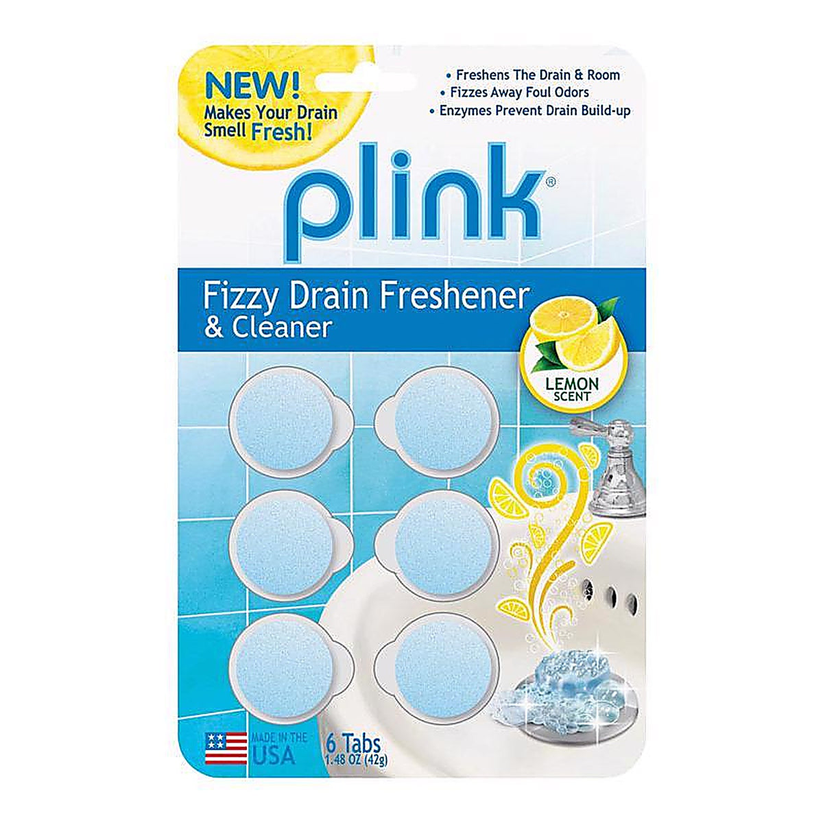 Plink PDF12T Tablet Drain Freshener and Cleaner 6 oz.