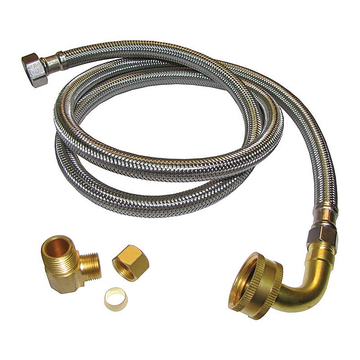 Plumb Pak PP23834 3/8 in. Compression x 3/8 in. Dia. MIP 72 in. Stainless Steel Dishwasher Supply Line