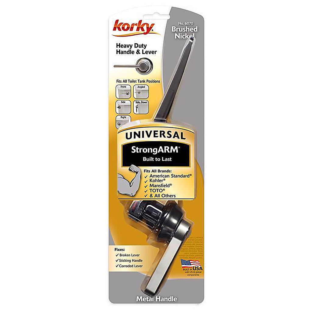Korky 6070BP StrongARM Classic Style, Brushed Nickel Tank Lever