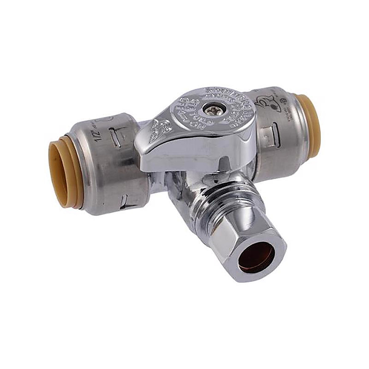 Sharkbite 24984A 1/2 in. PTC x 1/2 in. Compression Brass Tee Stop