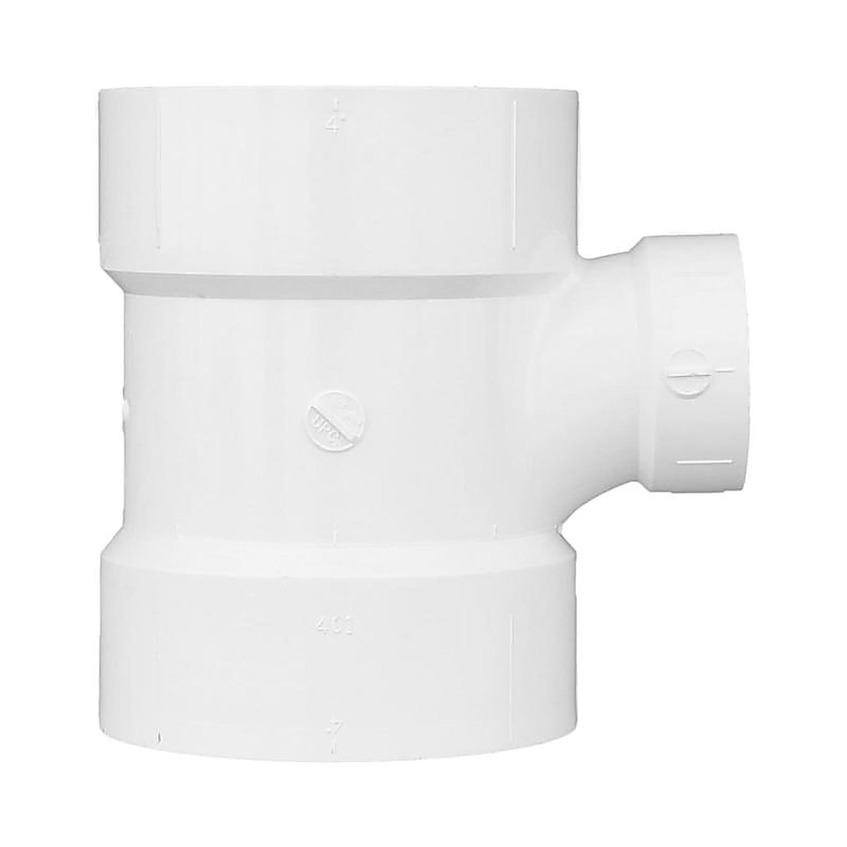 Charlotte Pipe PVC004011800 Schedule 40 4 in. Hub x 4 in. Dia. Hub PVC Sanitary Tee
