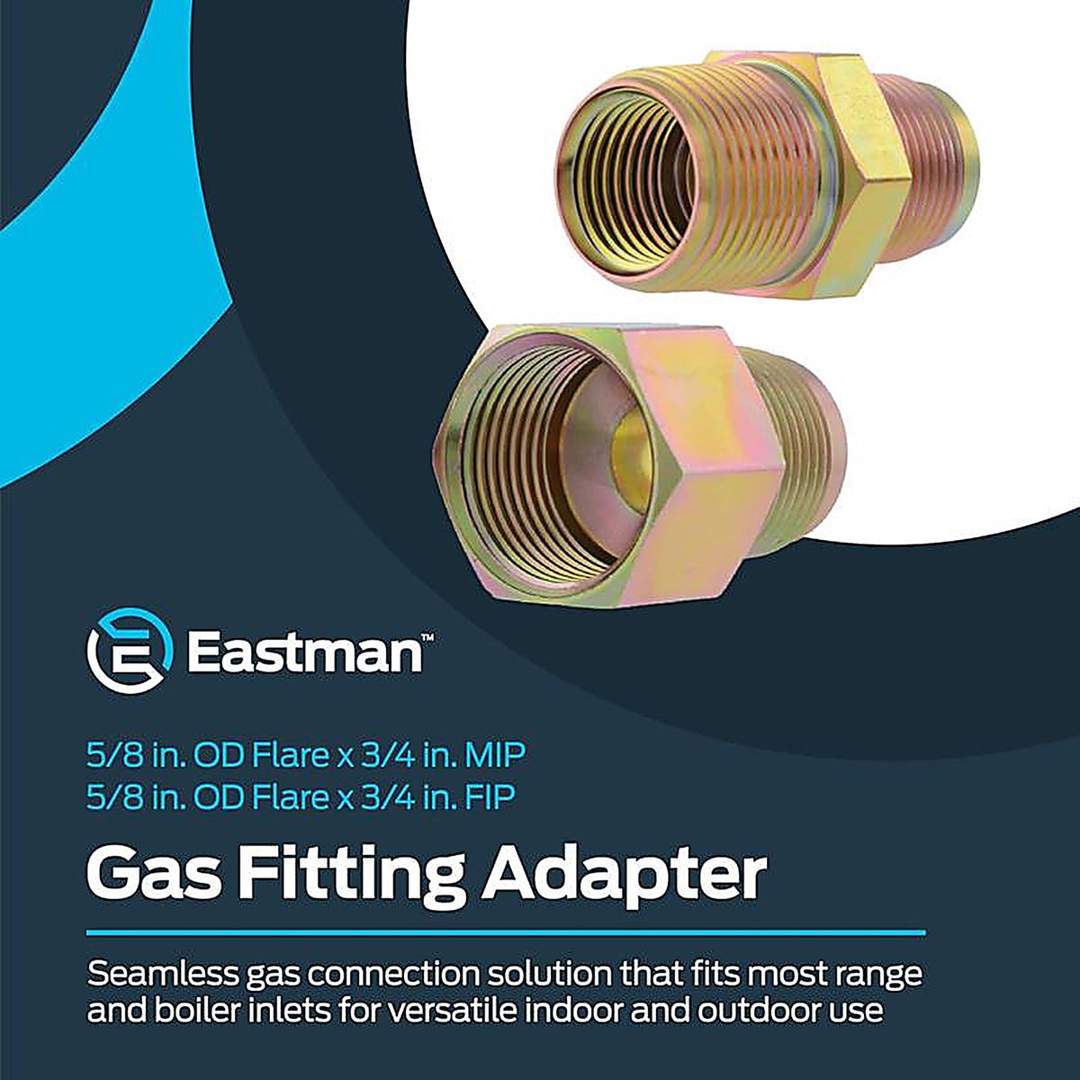 BrassCraft PSSC-66 3/4 in. Female Thread x 5/8 in. Dia. Flare Steel Gas Fitting