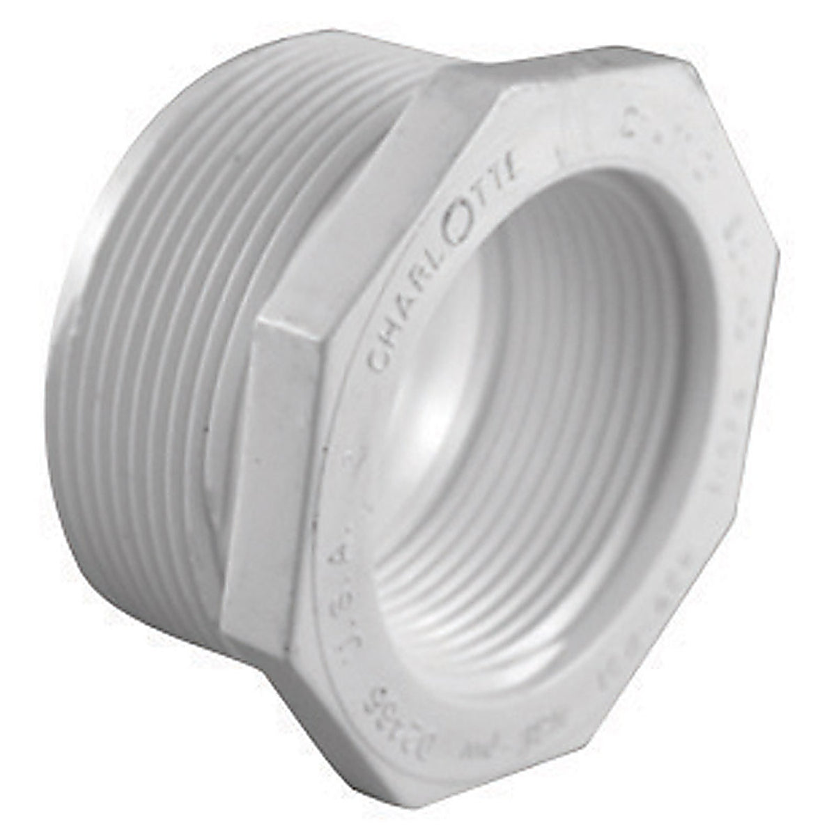 Charlotte Pipe PVC 02112 2800 Schedule 40 1-1/2 in. MPT x 1/2 in. Dia. FPT PVC Reducing Bushing