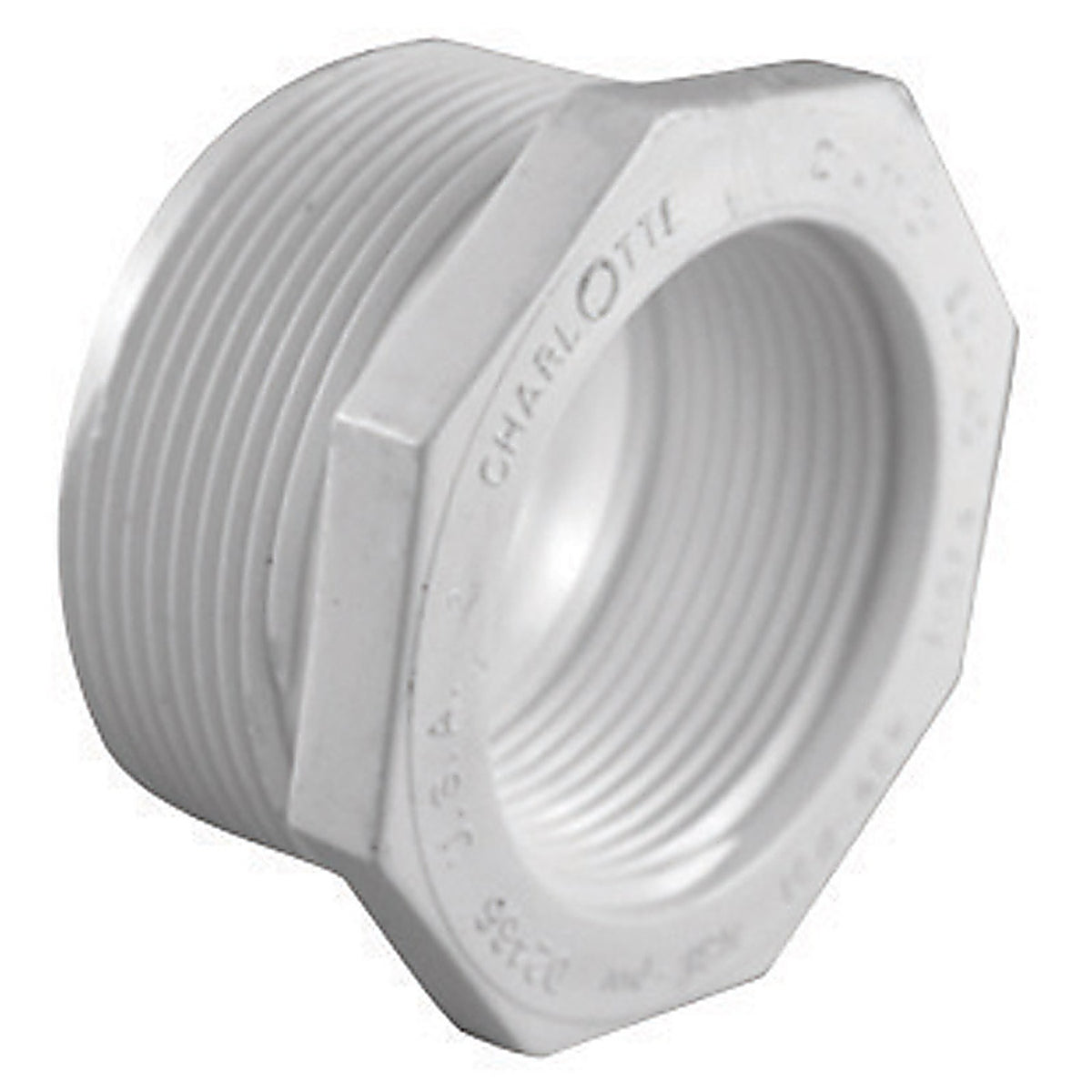 Charlotte Pipe PVC 02112 3200 Schedule 40 1-1/2 in. MPT x 1 in. Dia. FPT PVC Reducing Bushing