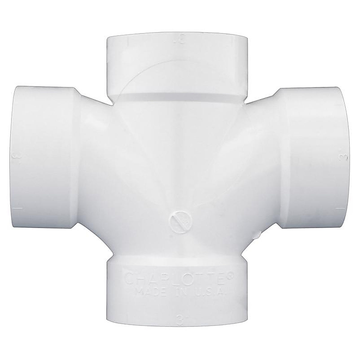 Charlotte Pipe PVC004281000 Schedule 40 3 in. Hub x 3 in. Dia. Hub PVC Sanitary Tee