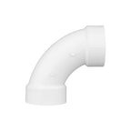 Charlotte Pipe PVC003041000 Schedule 40 3 in. Hub x 3 in. Dia. Hub PVC Long Sweep Elbow