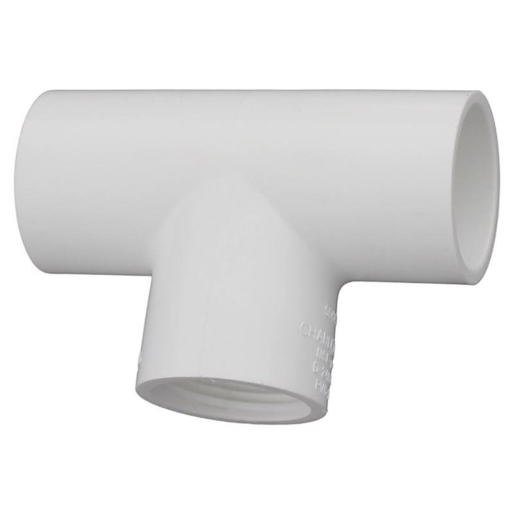 Charlotte Pipe PVC 02401 1000 Schedule 40 1 in. Slip x 1 in. Dia. Slip PVC Tee