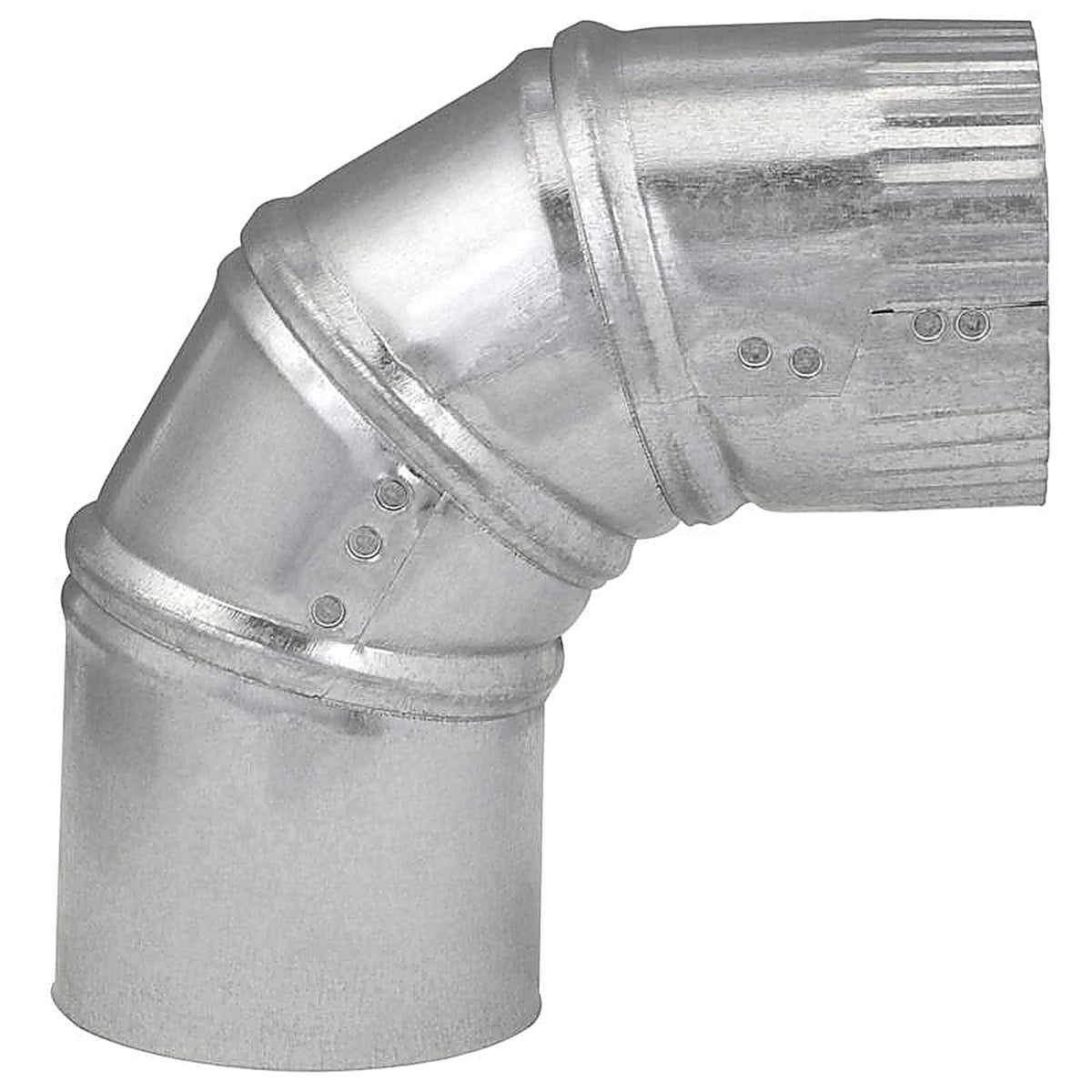 Imperial GV0282-C 3 in. Dia. x 3 in. Dia. Adjustable 90 deg. Galvanized Steel Furnace Pipe Elbow