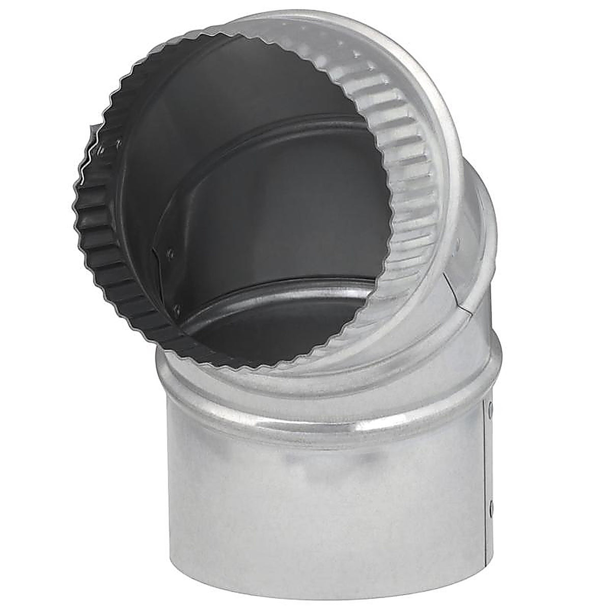 Imperial GV0286-C 4 in. Dia. x 4 in. Dia. Adjustable 90 deg. Galvanized Steel Furnace Pipe Elbow