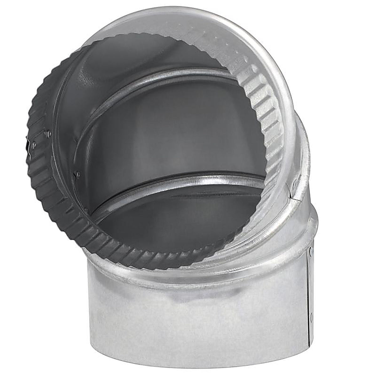 Imperial GV0291-C 5 in. Dia. x 5 in. Dia. Adjustable 90 deg. Galvanized Steel Furnace Pipe Elbow