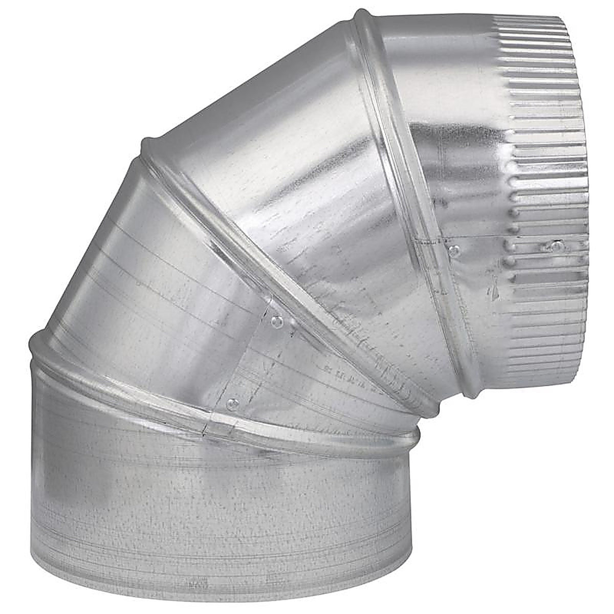 Imperial GV1329-C 7 in. Dia. x 7 in. Dia. Adjustable 90 deg. Galvanized Steel Furnace Pipe Elbow