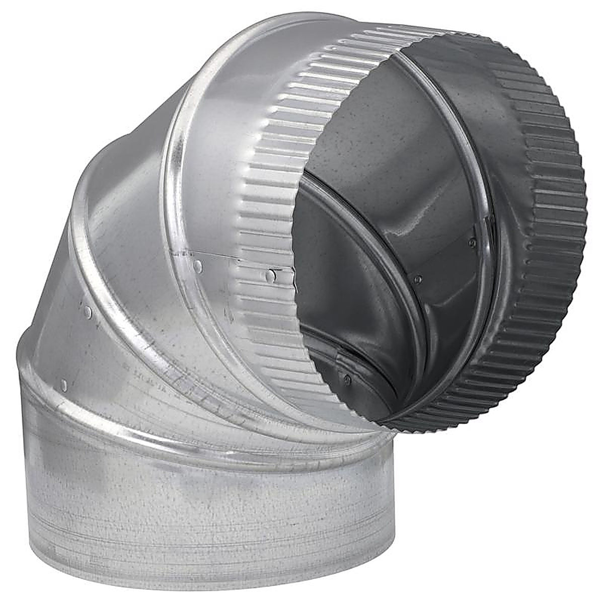 Imperial GV1329-C 7 in. Dia. x 7 in. Dia. Adjustable 90 deg. Galvanized Steel Furnace Pipe Elbow