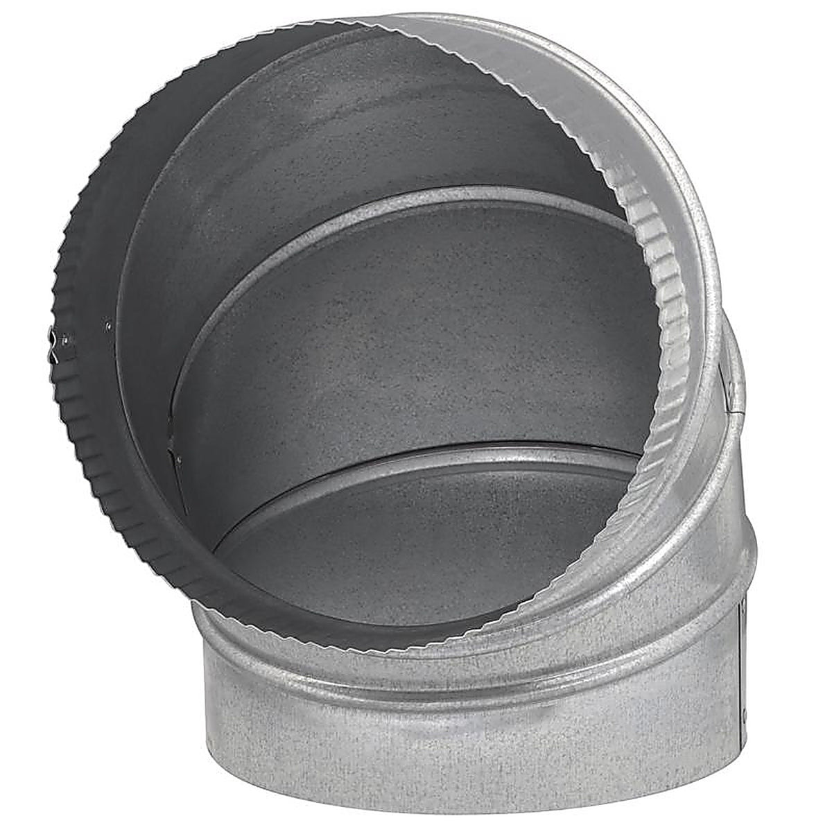 Imperial GV1330-A 8 in. Dia. x 8 in. Dia. Adjustable 90 deg. Galvanized Steel Furnace Pipe Elbow
