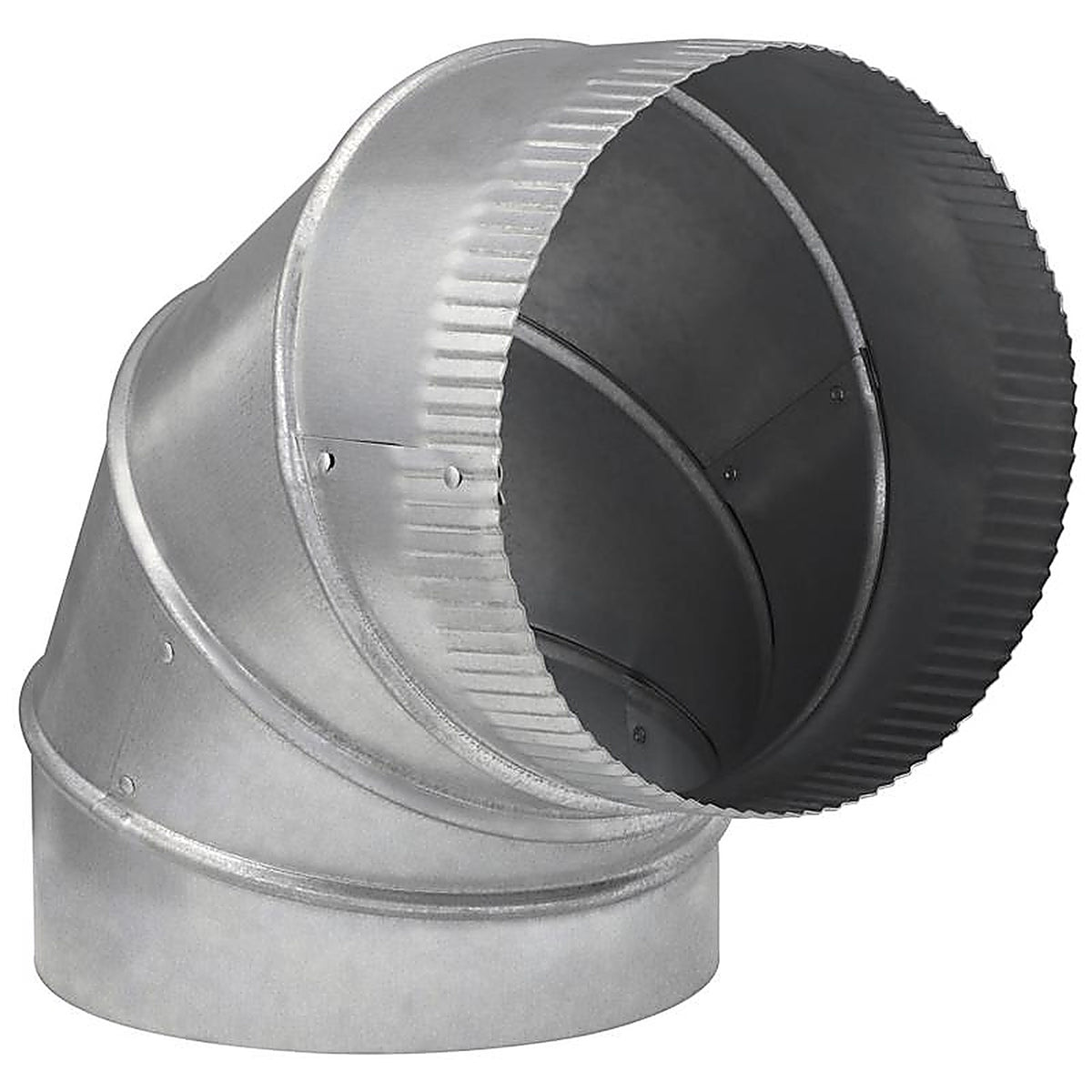 Imperial GV1330-A 8 in. Dia. x 8 in. Dia. Adjustable 90 deg. Galvanized Steel Furnace Pipe Elbow