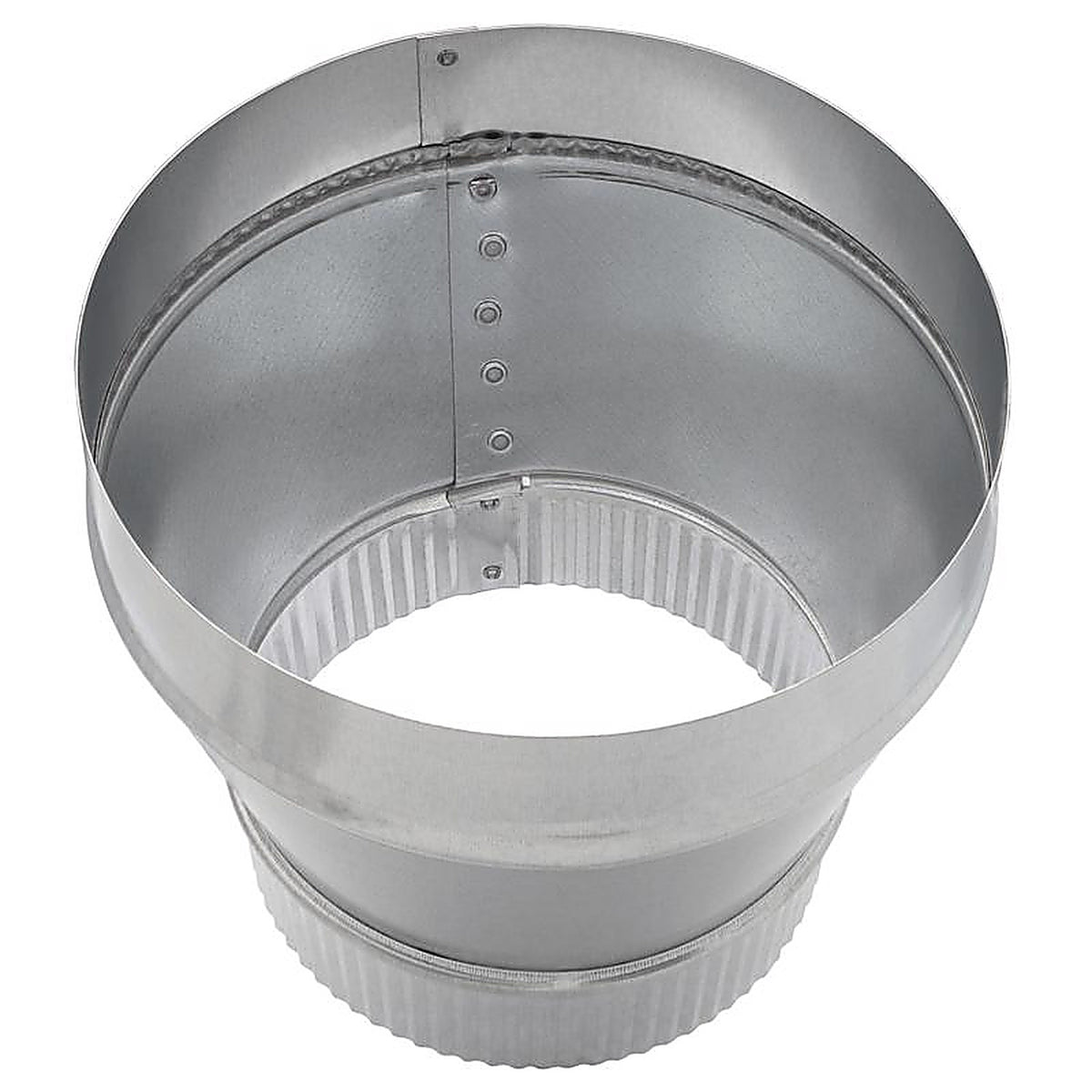 Imperial GV1351 8 in. Dia. x 6 in. Dia. Galvanized Steel Furnace Pipe Reducer