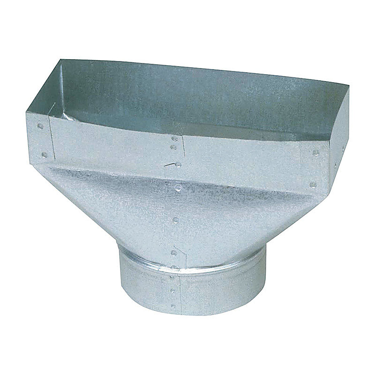 Imperial GV0704-C 10 in. H x 6 in. W Silver Galvanized Steel Register Boot