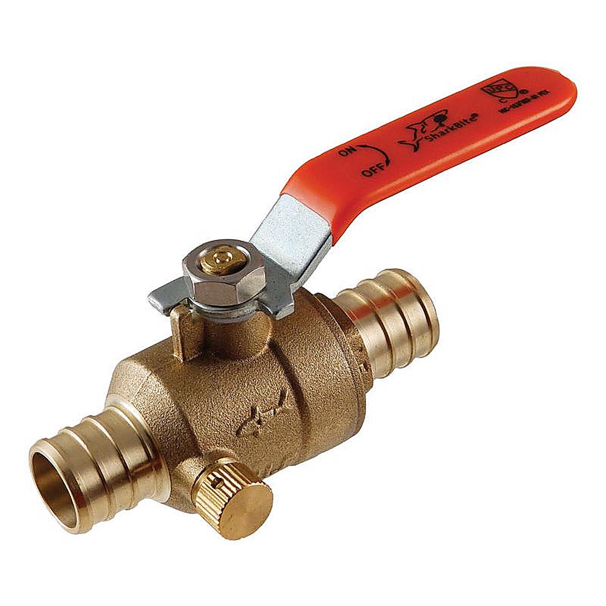 Sharkbite 24612LFA 1/2 in. Brass Crimp Ball Valve with Drain
