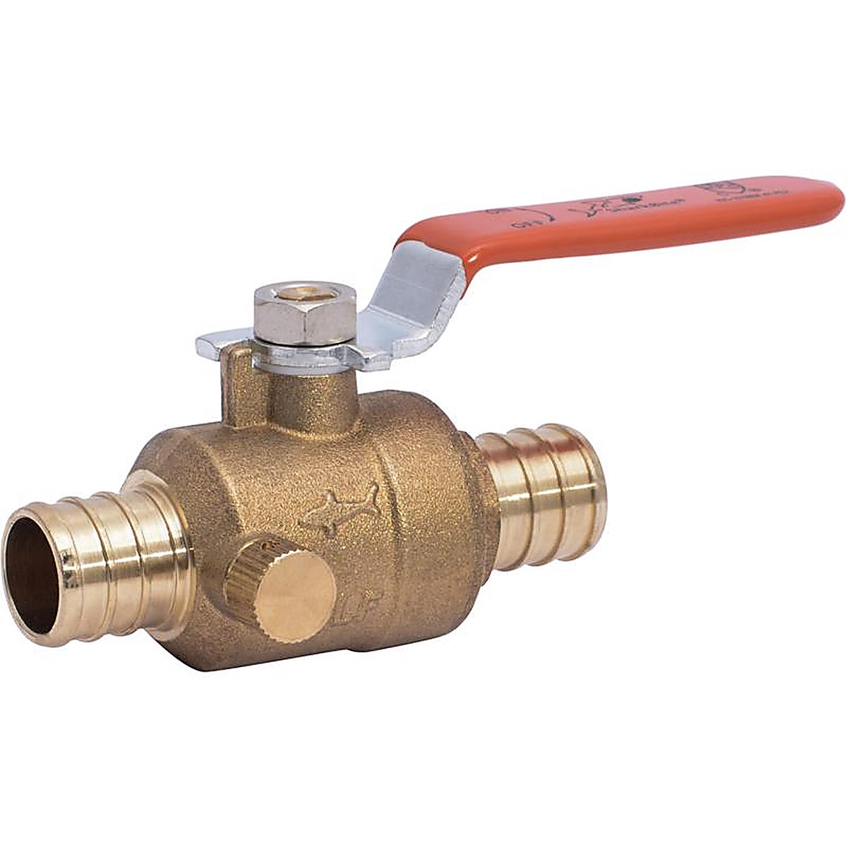 Sharkbite 24613LFA Push to Connect Brass Crimp PEX x 3/4 in. Dia. 3/4 in. PEX Ball Valve