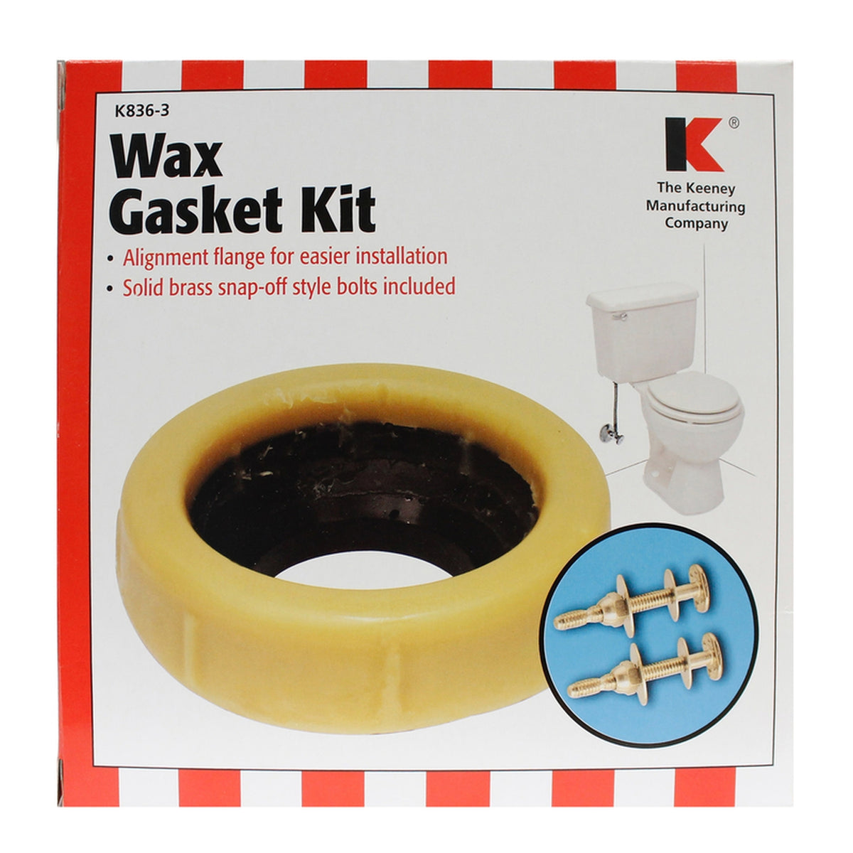 Keeney K836-3 Wax Ring Kit Yellow