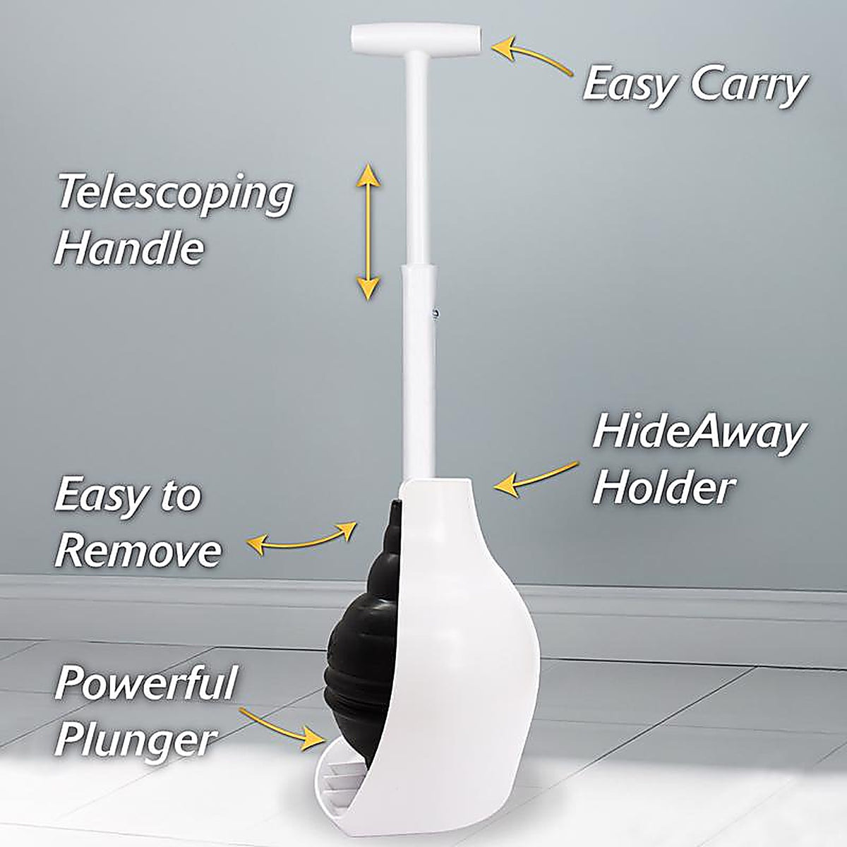 Korky 97-4A Beehive Max Toilet Plunger with Holder 16 in. L x 6 in. Dia.
