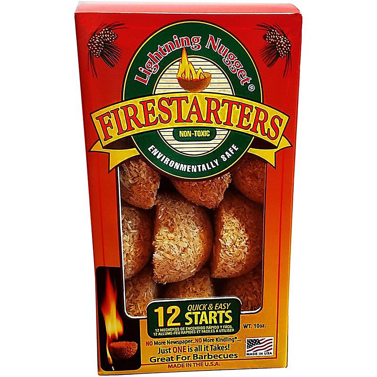 Lightning Nuggets N12EB2PK Natural Pine Fire Starter 12/Pack
