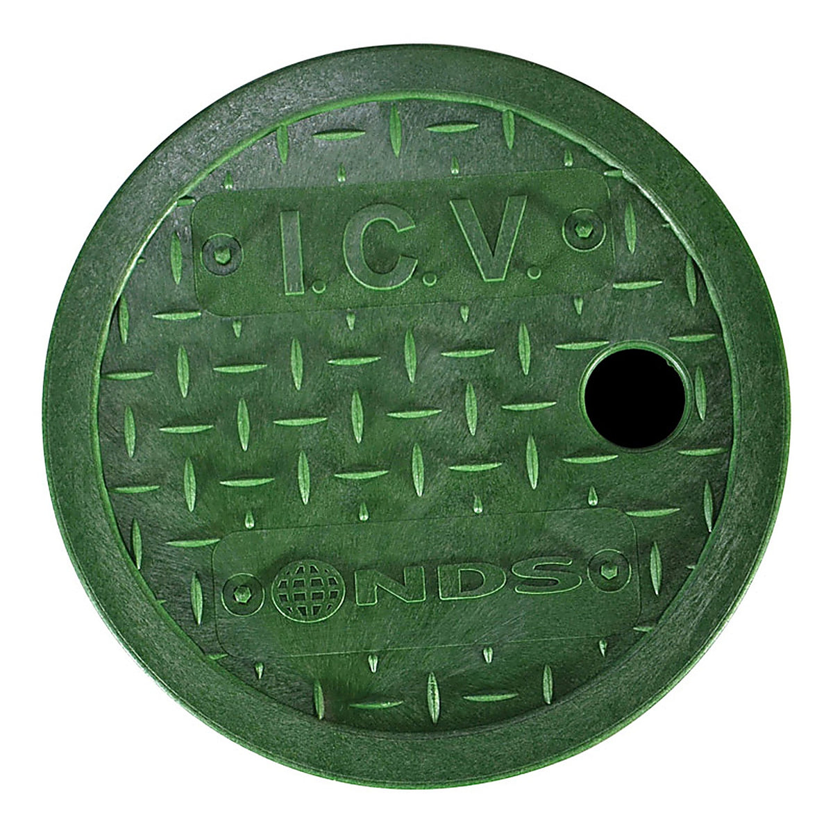 NDS D109-GL ICV 6-1/2 in. X 1-5/8 in. X 6-1/8 in. Round Valve Box Cover Green
