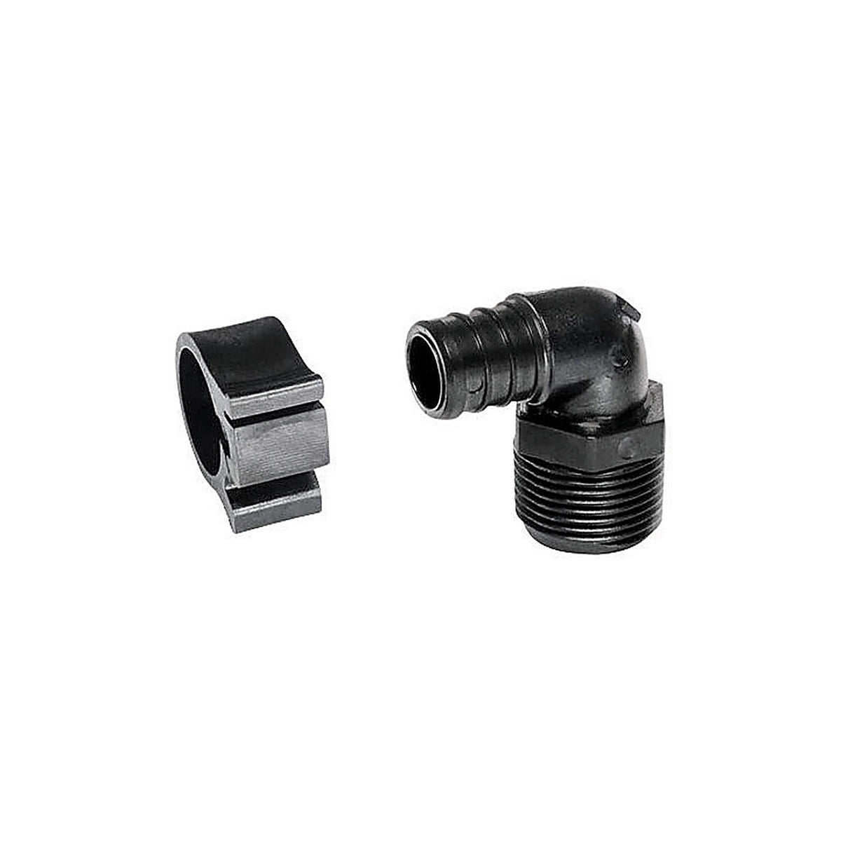 Flair-It 30809 PEXLock 3/4 in. MPT x 3/4 in. Dia. MPT PEX Elbow with Clamps