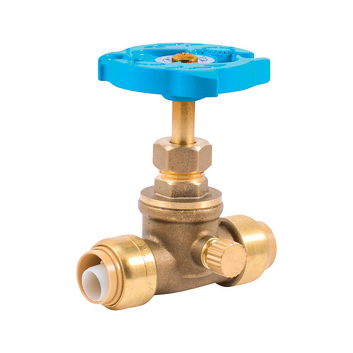 Sharkbite 24634LF 1/2 in. PTC x 1/2 Brass Stop and Waste Valve