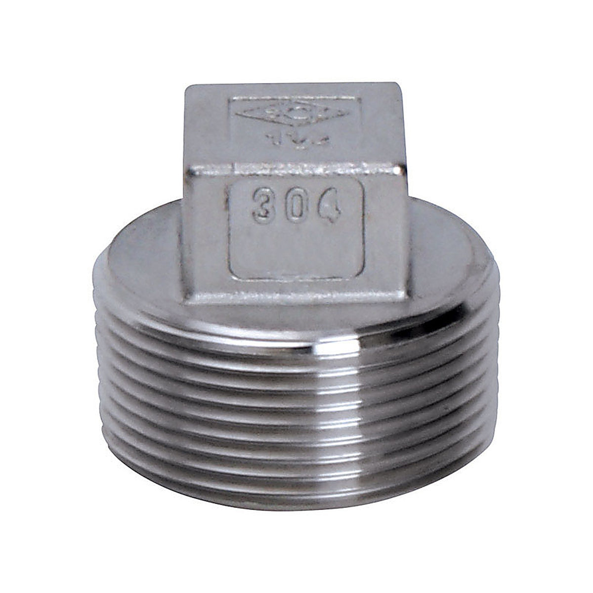 Smith-Cooper 4638102260 1-1/4 in. MPT Stainless Steel Square Head Plug