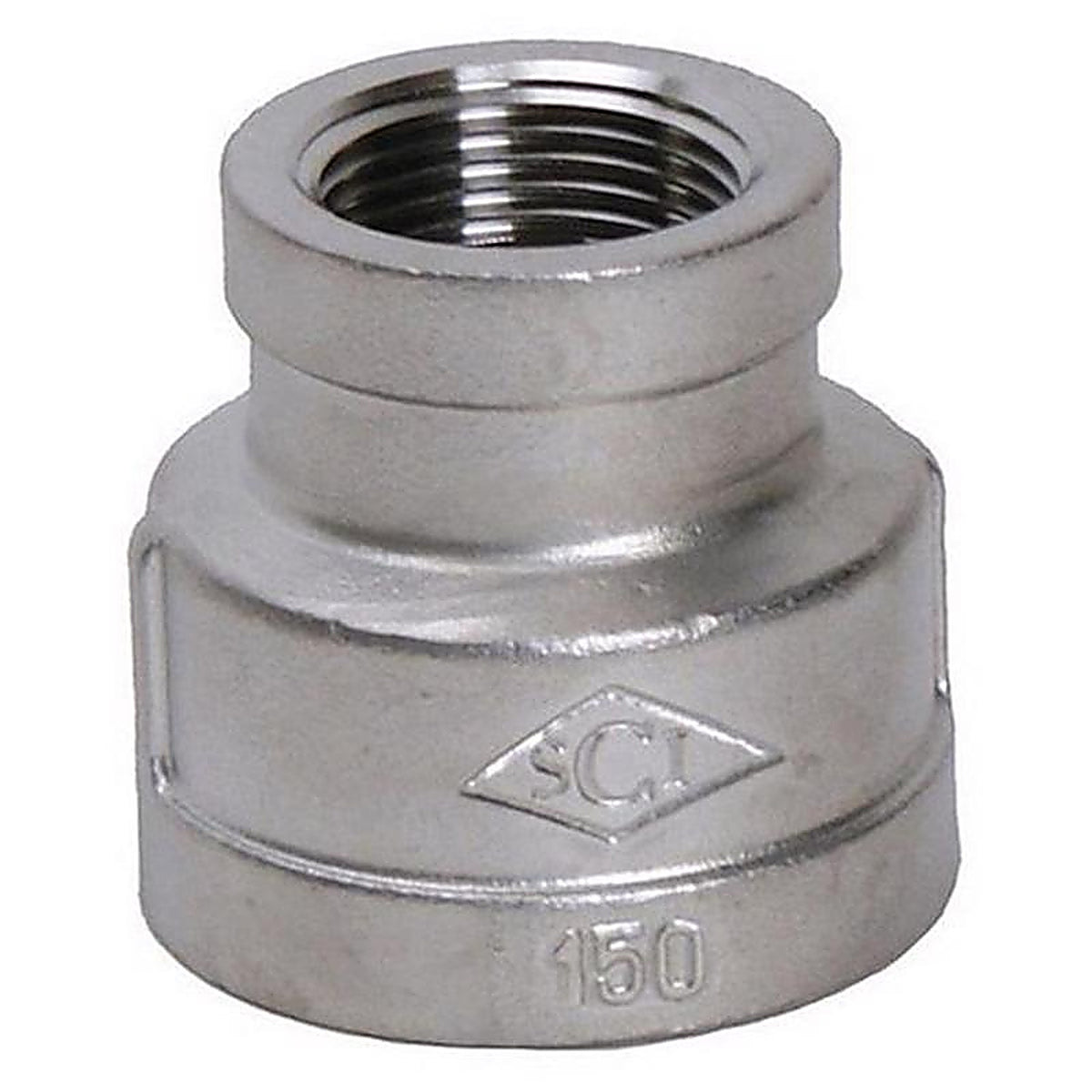 Smith-Cooper 4638101210 1 in. FPT x 3/4 in. Dia. FPT Stainless Steel Reducing Coupling
