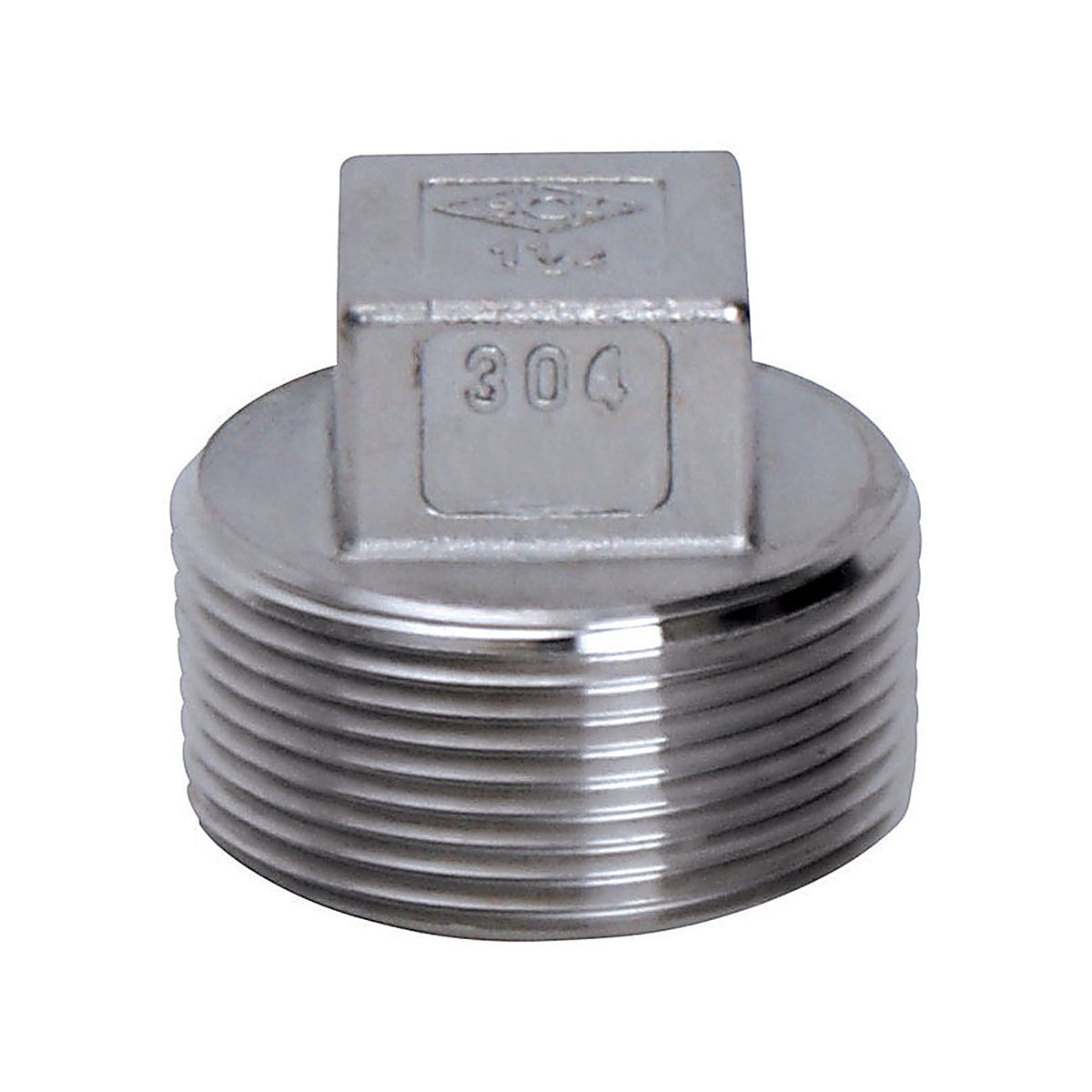 Smith-Cooper 4638102250 1 in. MPT x 1 in. Dia. MPT Stainless Steel Square Head Plug