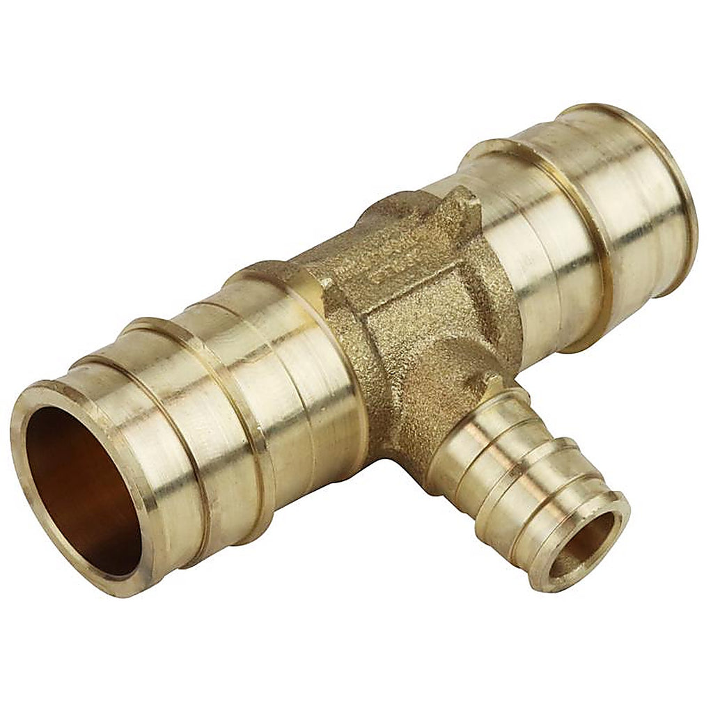 Apollo EPXT1112 Pex A 1/2 in. PEX Barb x 1 in. Dia. PEX Brass Tee