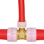 Apollo EPXT1112 Pex A 1/2 in. PEX Barb x 1 in. Dia. PEX Brass Tee