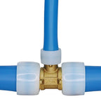 Apollo EPXT1112 Pex A 1/2 in. PEX Barb x 1 in. Dia. PEX Brass Tee