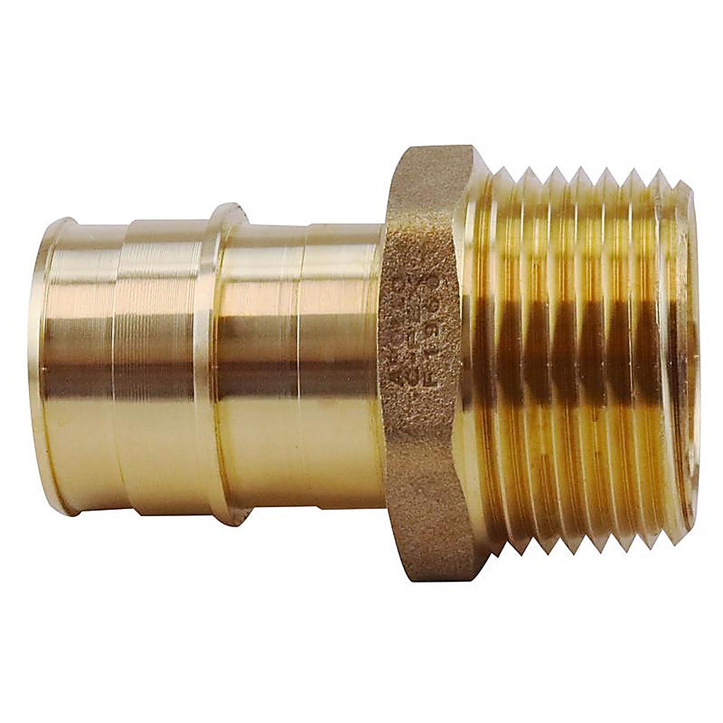 Apollo EPXMA11 Pex A 1 in. PEX x 1 in. Dia. MPT Brass Male Adapter