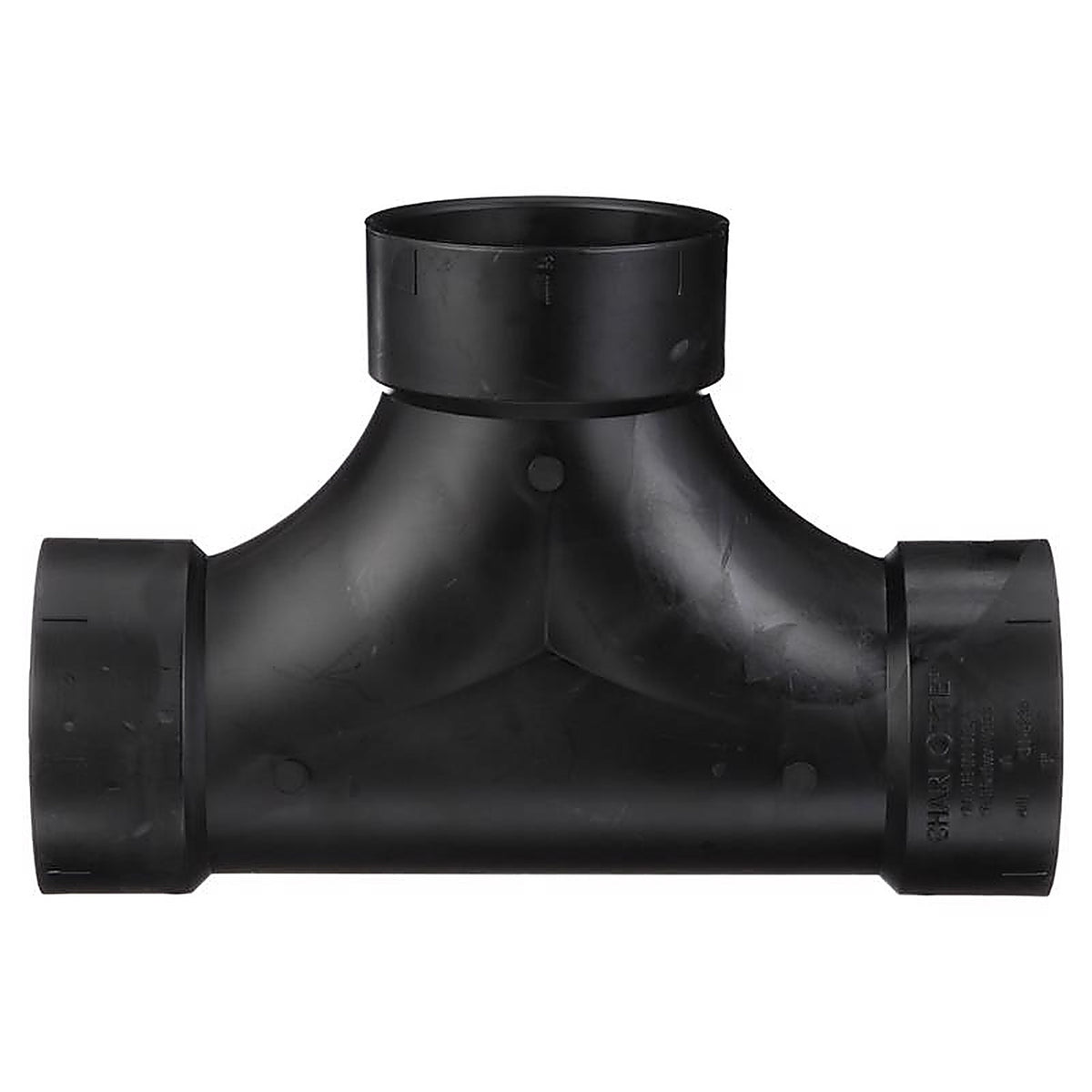Charlotte Pipe ABS004480600 3 in. Hub x 3 in. Dia. Hub ABS Flush Cleanout Tee