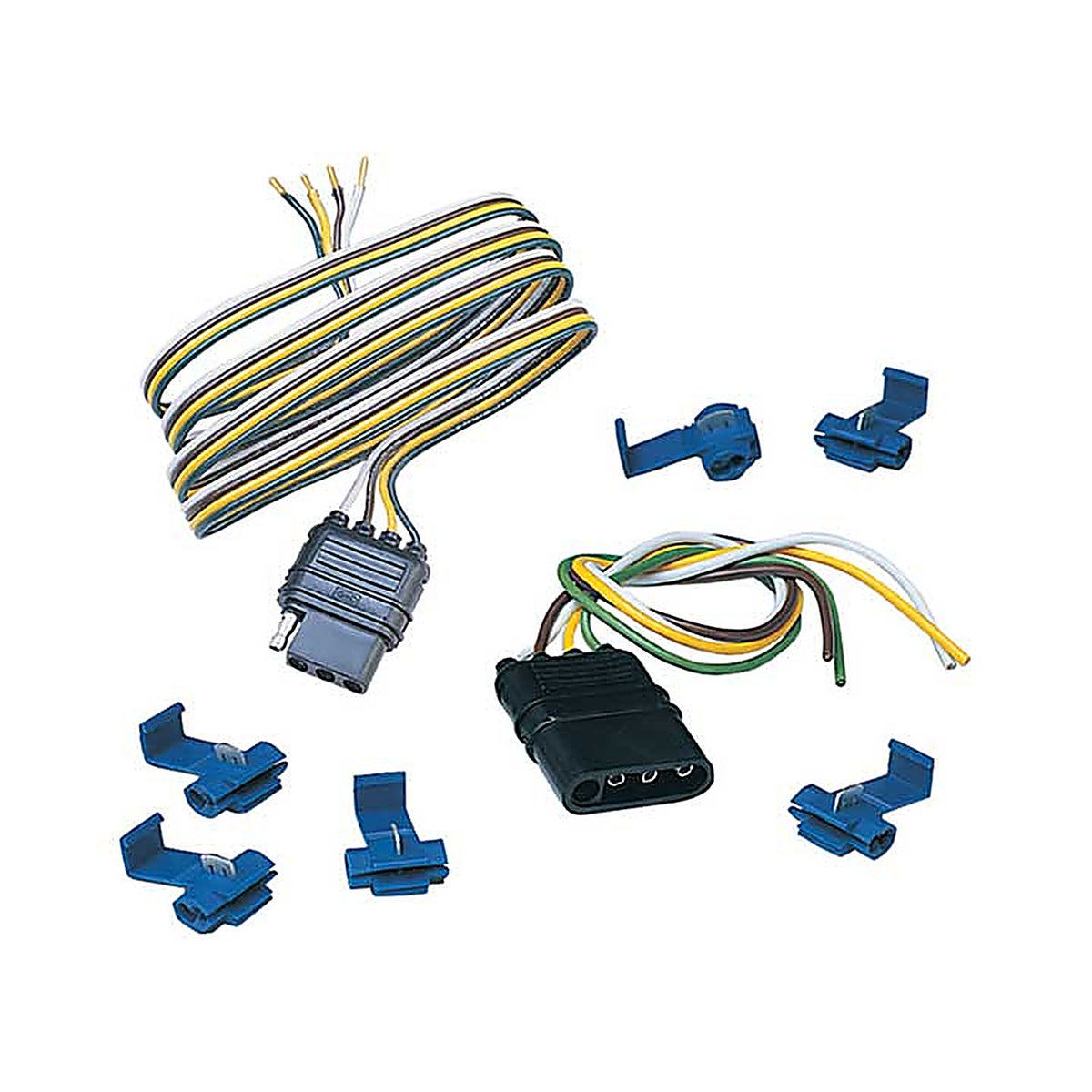 Hopkins - 48205 - 4-Wire Flat Kit (48 Inch Car End, 12 Inch Trailer End) w/6 Splices