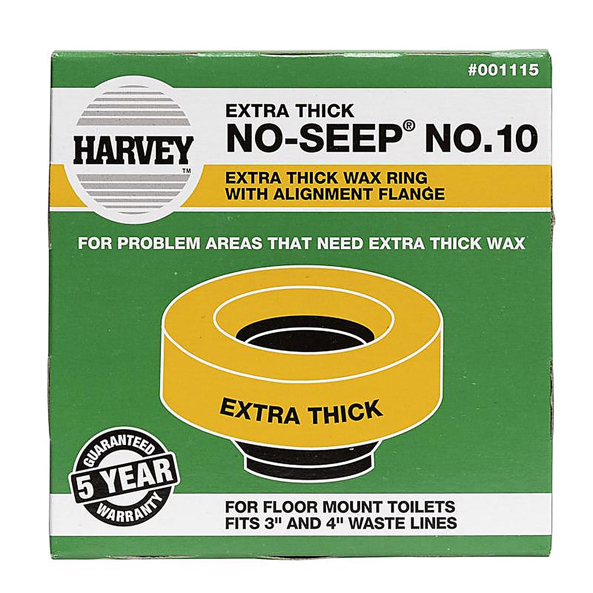 Oatey 001115-24 Harvey's Bol-Wax Wax Ring Polyethylene/Wax For 3 inch and 4 inch Waste Lines