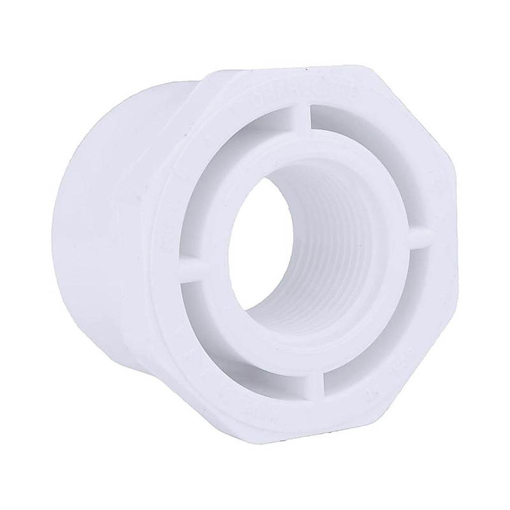 Charlotte Pipe PVC 02108 2800 Schedule 40 2 in. Spigot x 1 in. Dia. FPT PVC Reducing Bushing