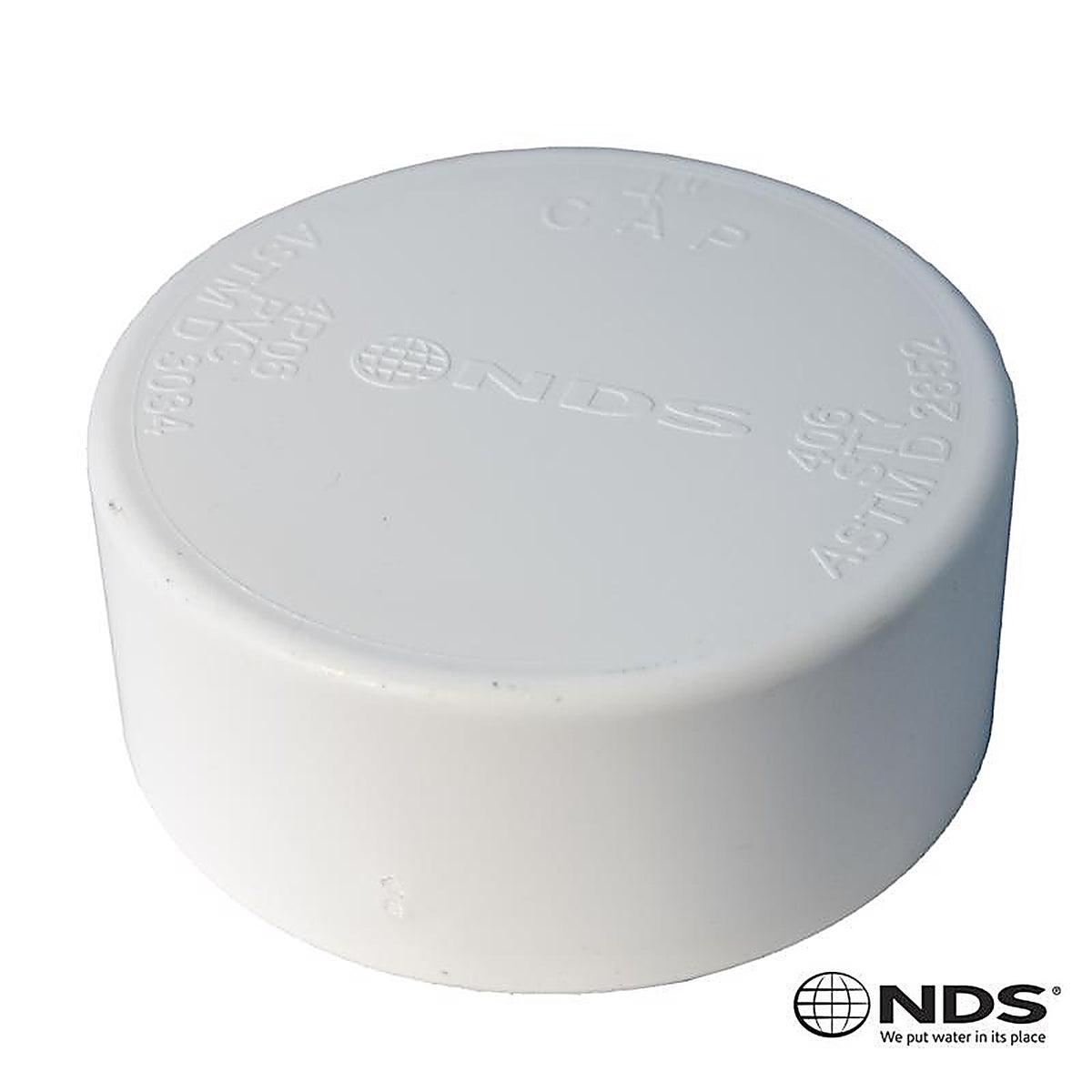 Plastic Trends P1604 4 in. Hub x 4 in. Dia. Hub PVC Drain Cap